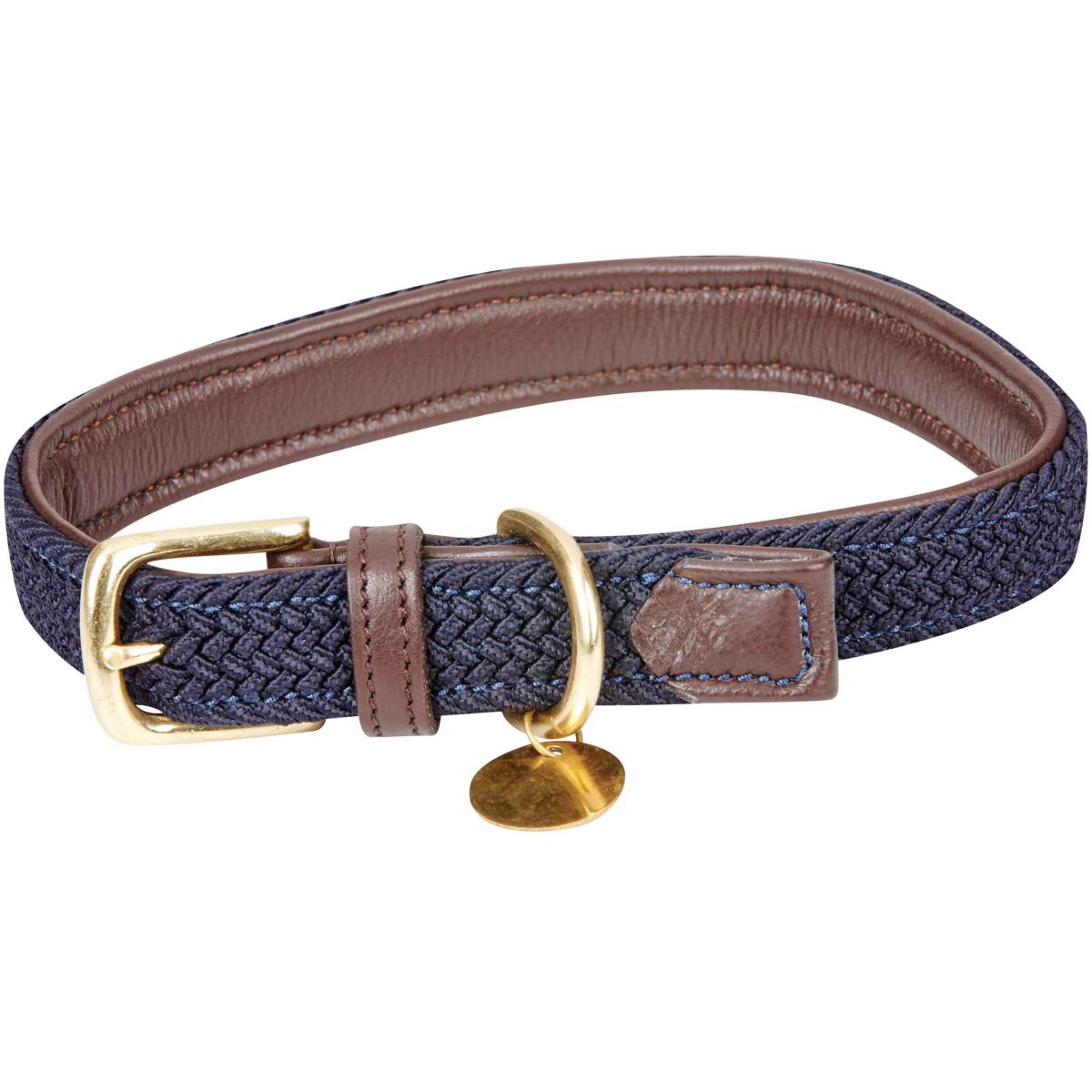 Weatherbeeta Hundehalsband Leder Brown/navy