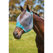 Weatherbeeta Fliegenmaske Comfitec Deluxe Fine Mesh Grau/Turquoise