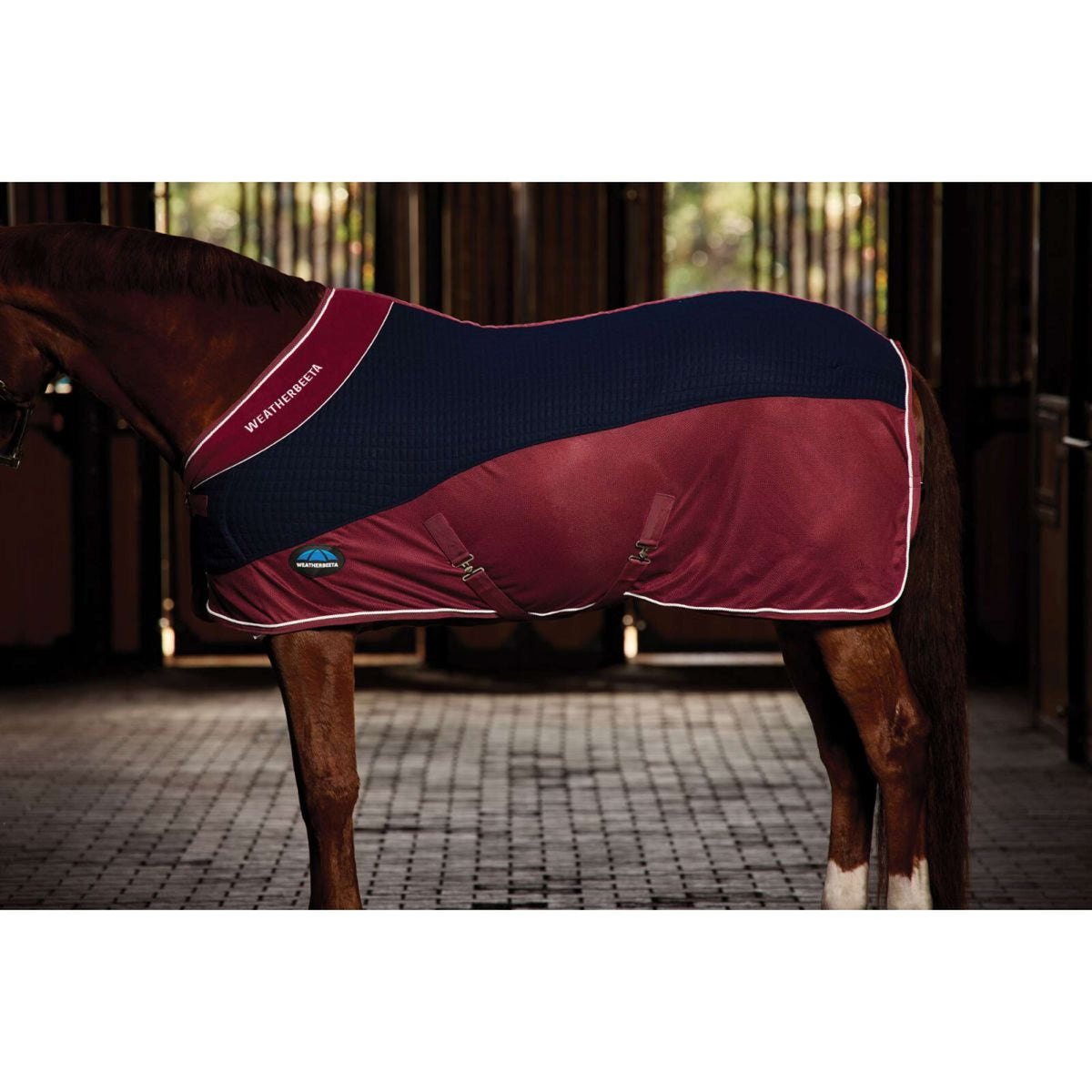 WeatherBeeta Fleecedecke Thermo-Air Standard Neck Navy/Burgundy