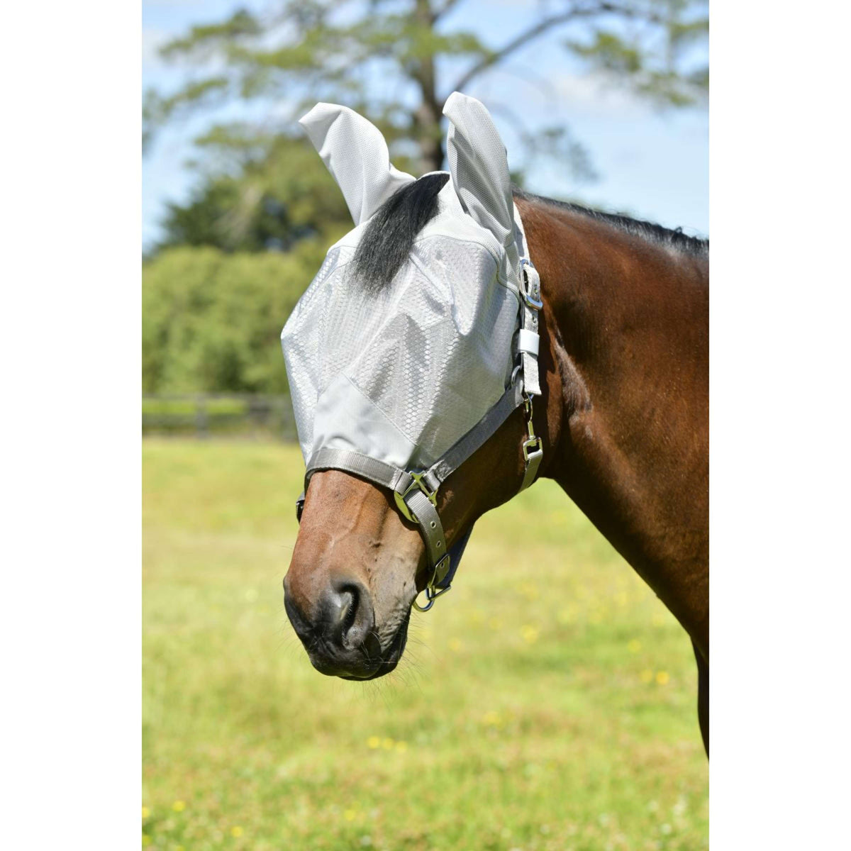 WeatherBeeta Fliegenmaske ComFiTec Hexi Dual Silber