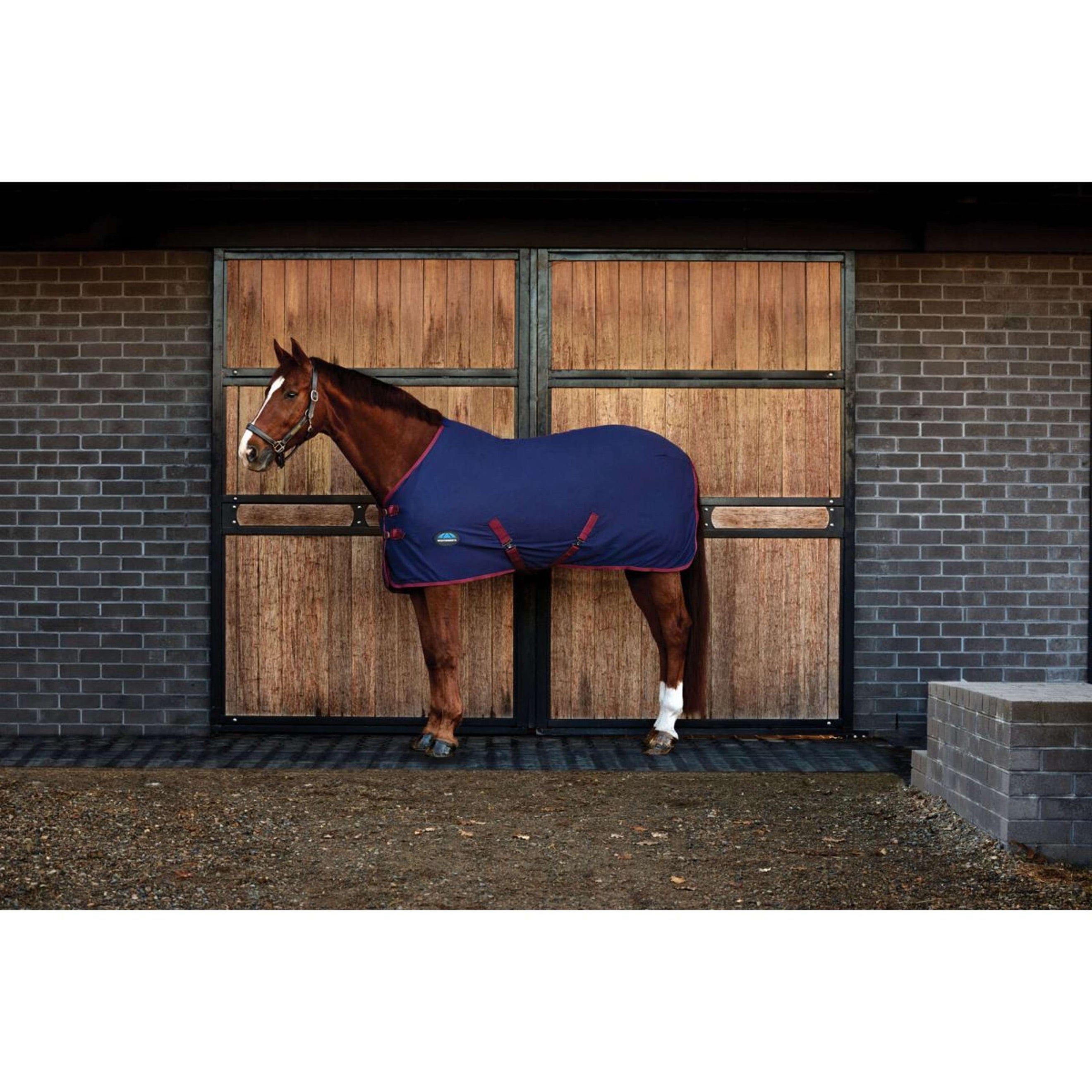 WeatherBeeta Cooler Cotton Sheet Standard Neck Navy/Burgundy