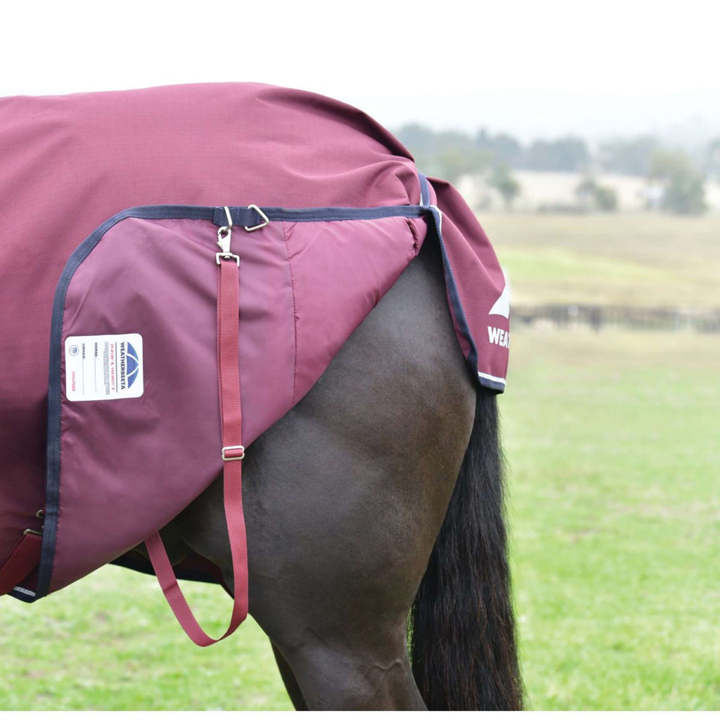 WeatherBeeta ComFiTec Essential Turnout Detach-A-Neck 220g Burgund/Navy