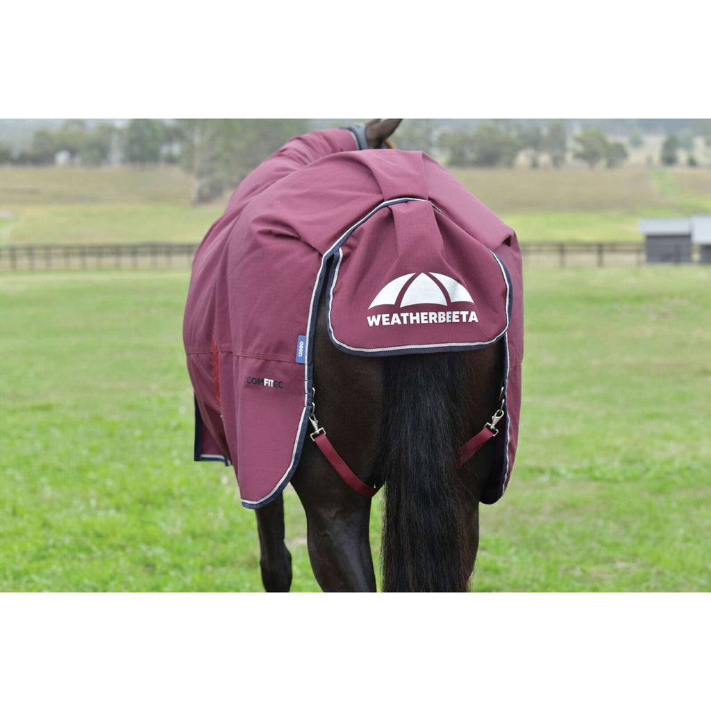 WeatherBeeta ComFiTec Essential Turnout Detach-A-Neck 220g Burgund/Navy