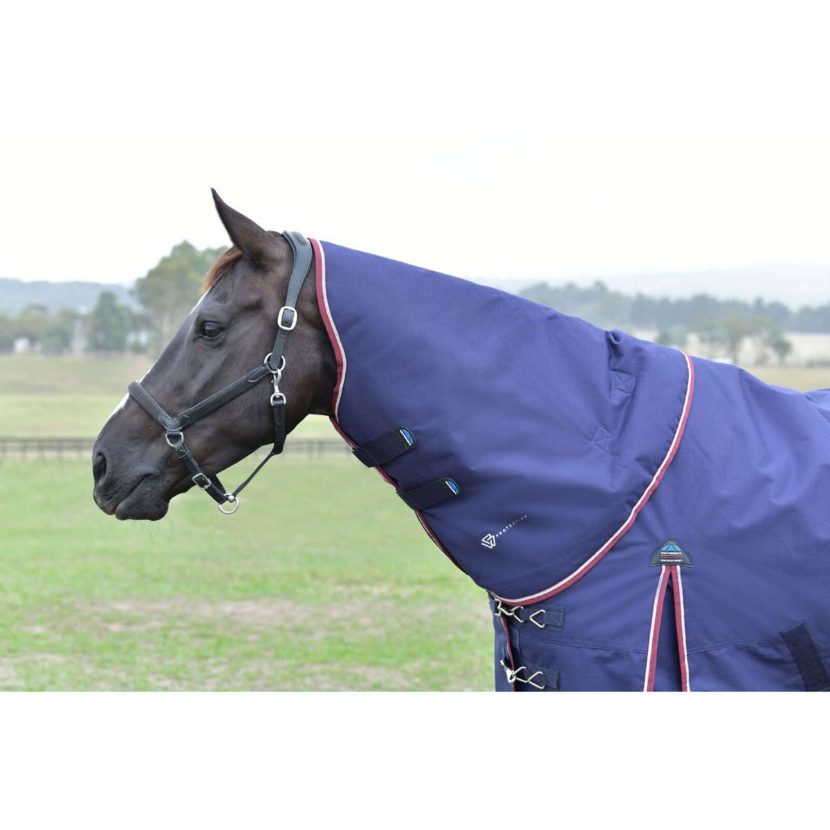 WeatherBeeta ComFiTec Essential Turnout Detach-A-Neck 220g Navy/Burgundy