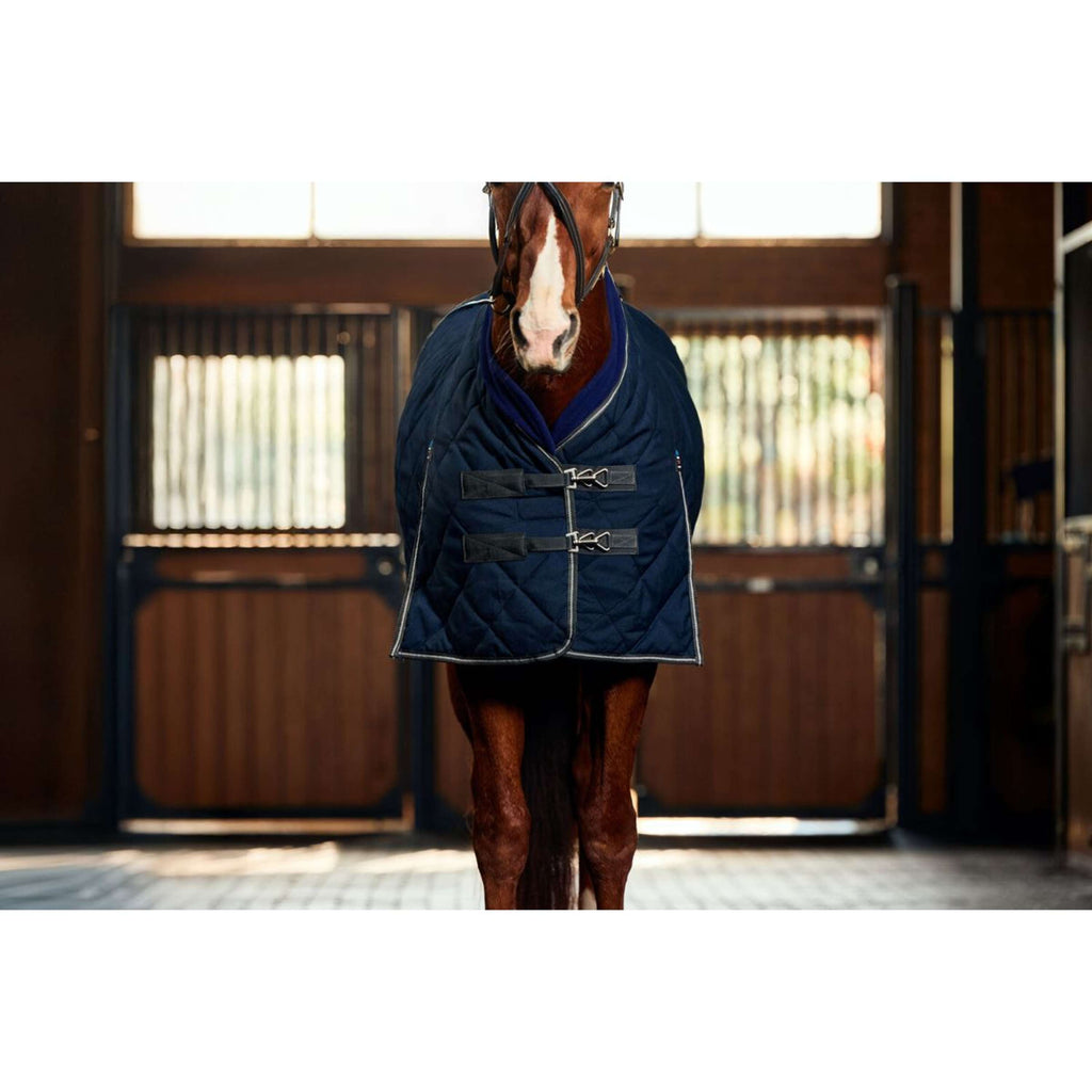 WeatherBeeta Stalldecke ComFiTec 100D Diamond Quilt Detach-A-Neck 220g Navy/Kohle