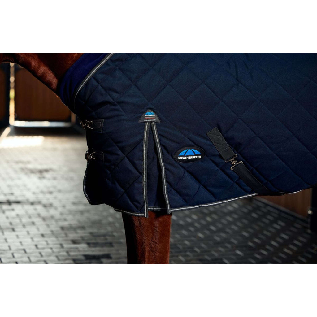 WeatherBeeta Stalldecke ComFiTec 100D Diamond Quilt Detach-A-Neck 220g Navy/Kohle
