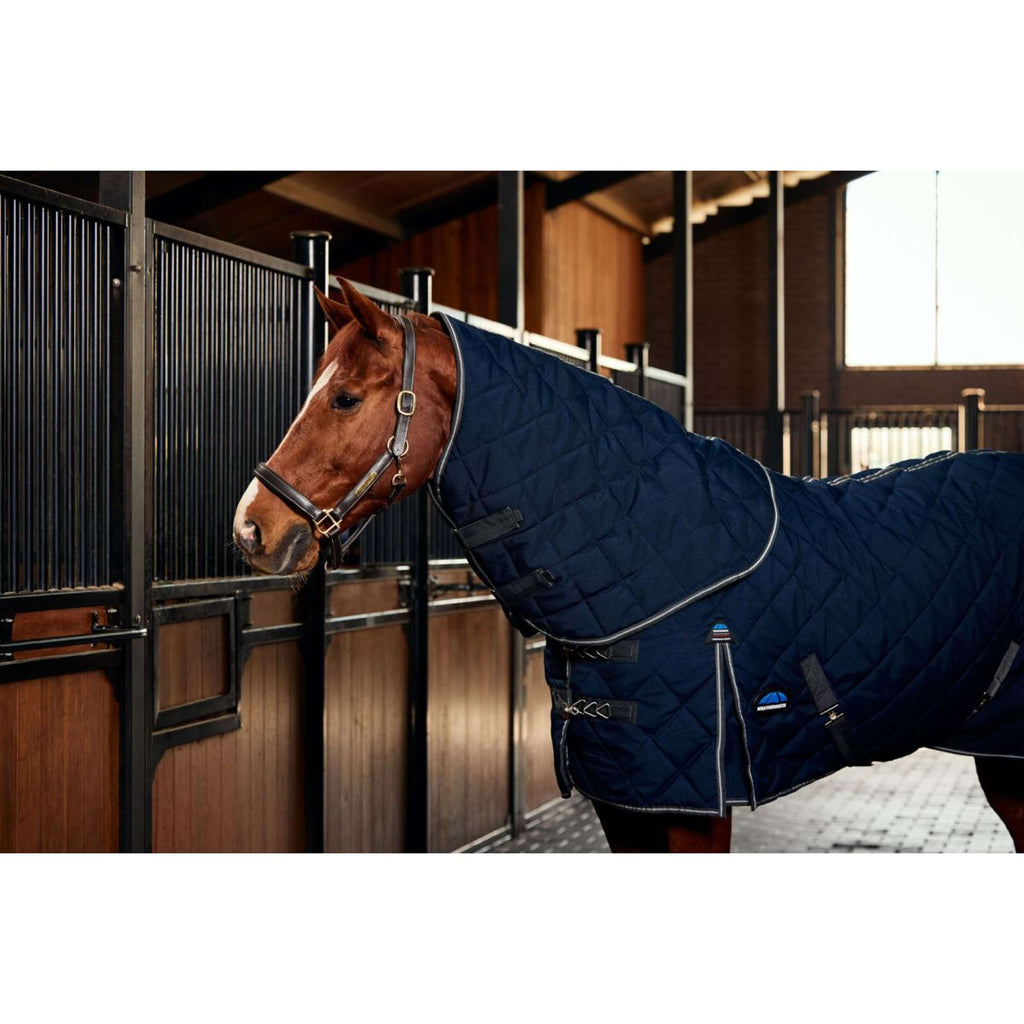 WeatherBeeta Stalldecke ComFiTec 100D Diamond Quilt Detach-A-Neck 220g Navy/Kohle