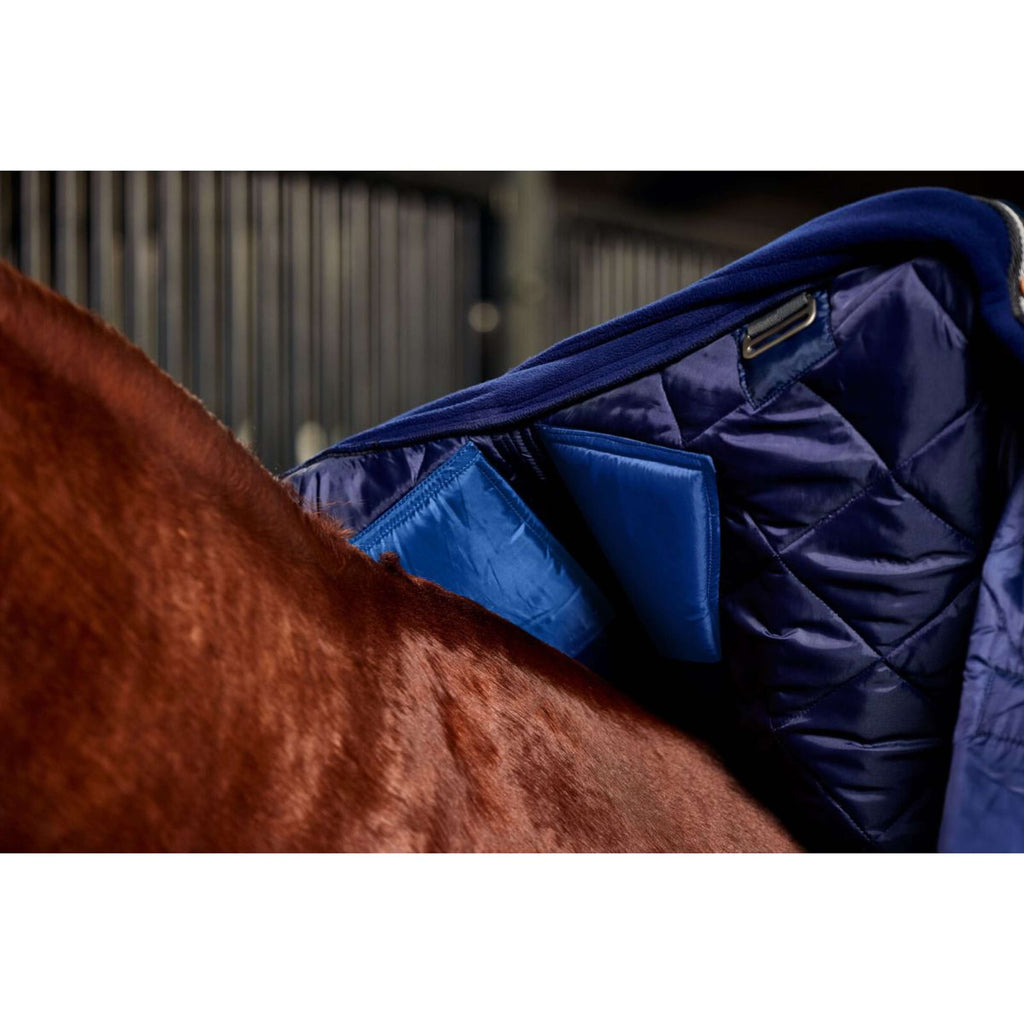 WeatherBeeta Stalldecke ComFiTec 100D Diamond Quilt Detach-A-Neck 220g Navy/Kohle