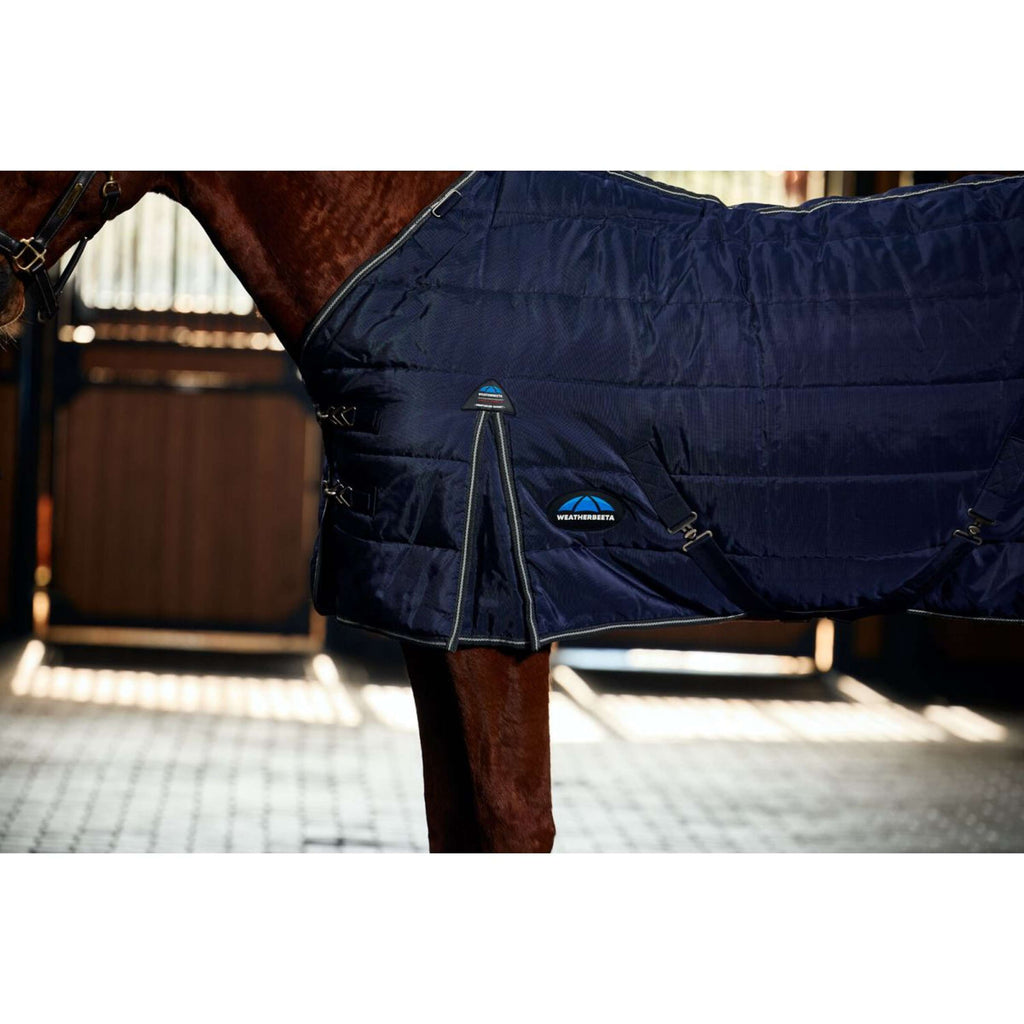 WeatherBeeta Stalldecke ComFiTec PP Channel Quilt Detach-A-Neck 220g Navy/Kohle