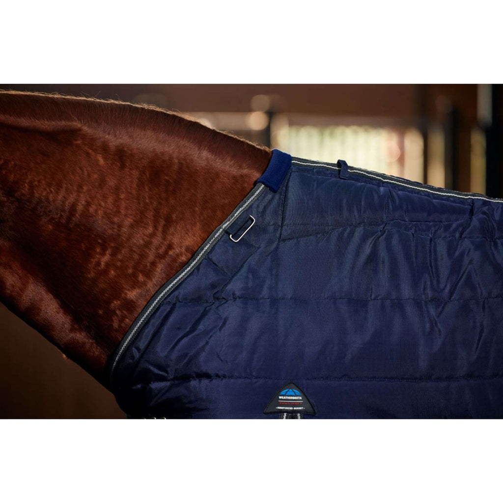 WeatherBeeta Stalldecke ComFiTec PP Channel Quilt Detach-A-Neck 220g Navy/Kohle