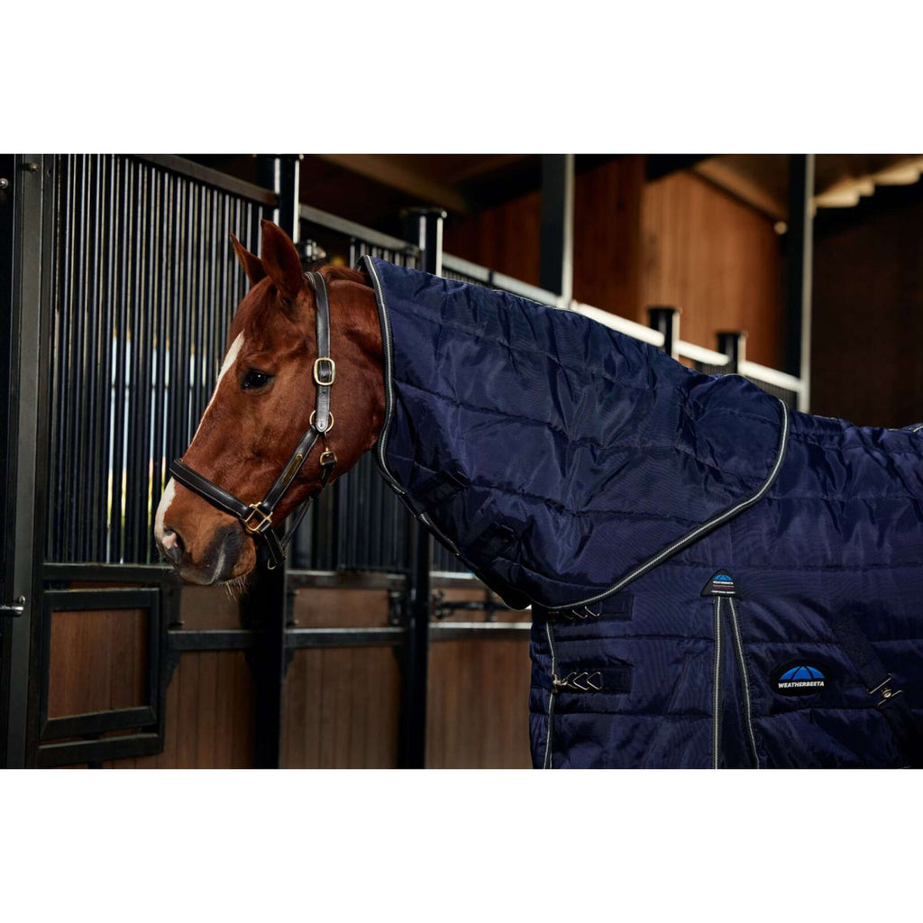WeatherBeeta Stalldecke ComFiTec PP Channel Quilt Detach-A-Neck 220g Navy/Kohle