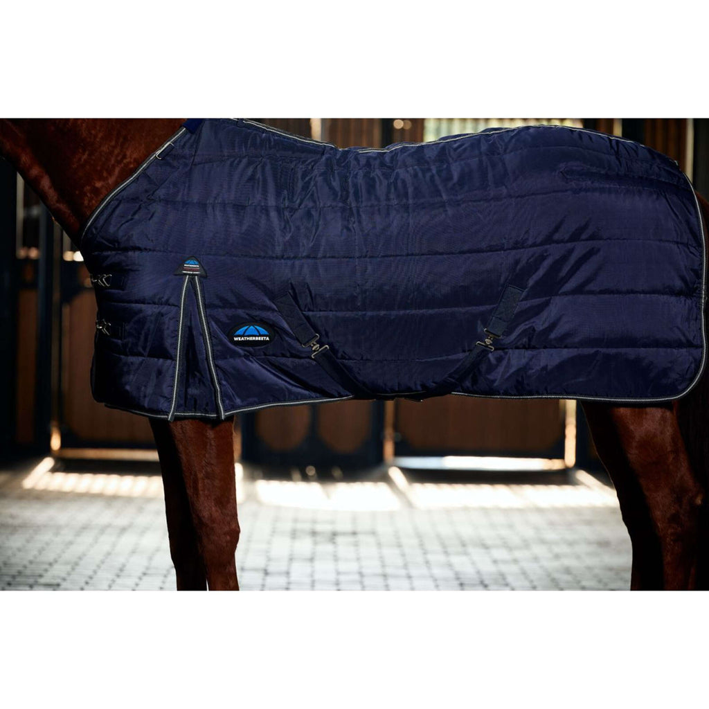 WeatherBeeta Stalldecke ComFiTec PP Channel Quilt Detach-A-Neck 220g Navy/Kohle