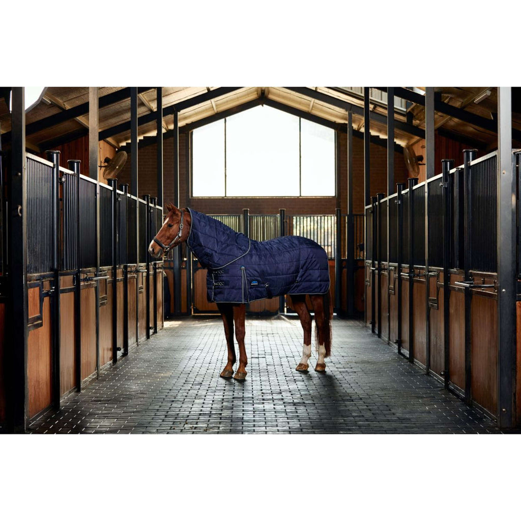 WeatherBeeta Stalldecke ComFiTec PP Channel Quilt Detach-A-Neck 220g Navy/Kohle