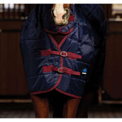 WeatherBeeta Stalldecke ComFiTec 210D Channel Quilt Combo Neck 100g Navy/Burgundy