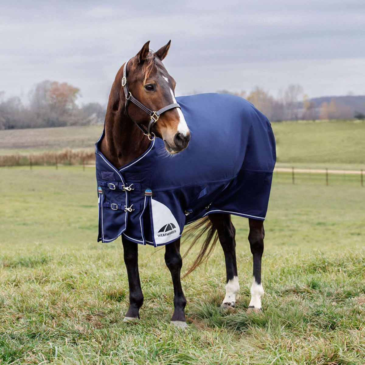 WeatherBeeta ComFiTec Ultra Turnout Standard Neck 220g Navy