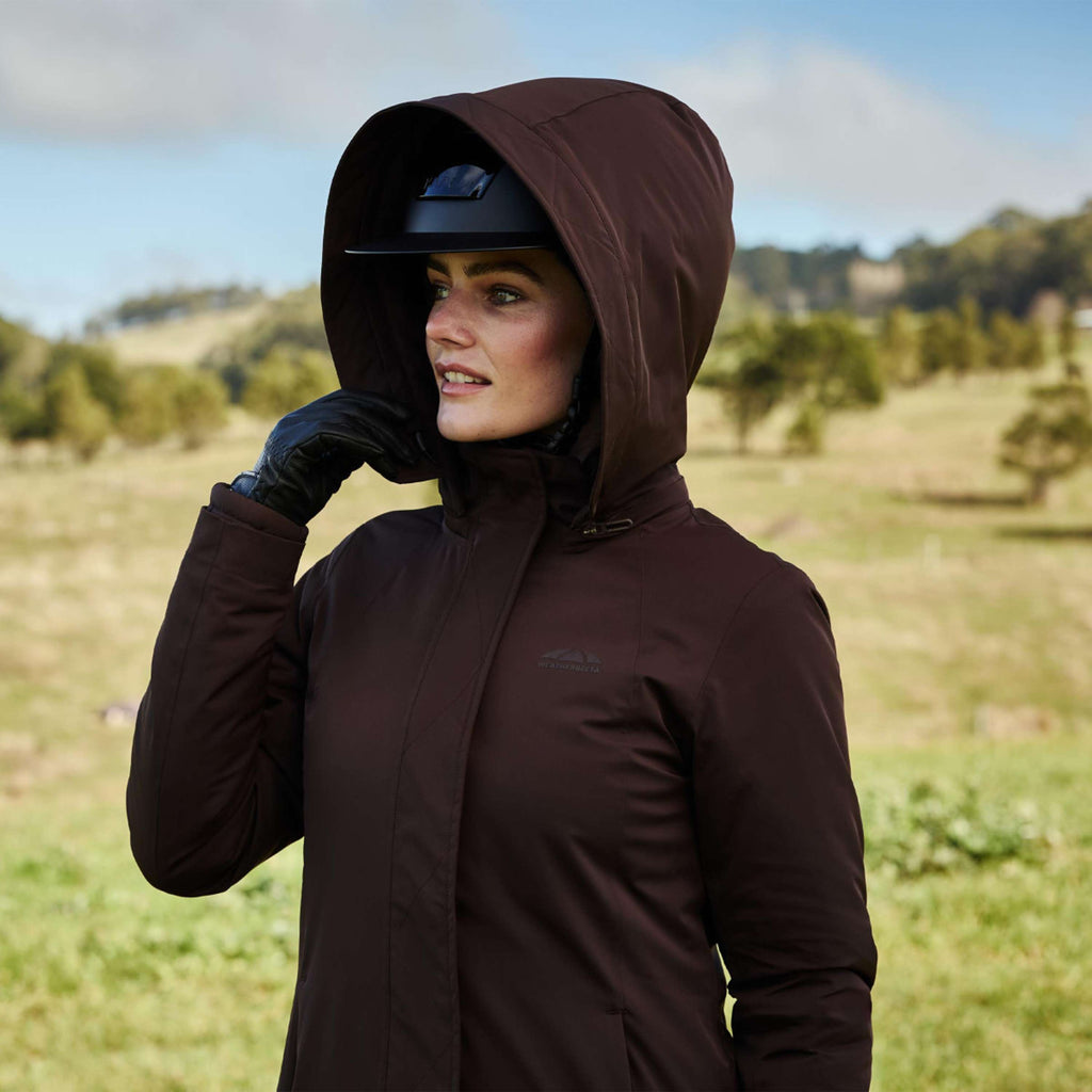 WeatherBeeta Lange Jacke Protect Waterproof Insulated Longline Espresso