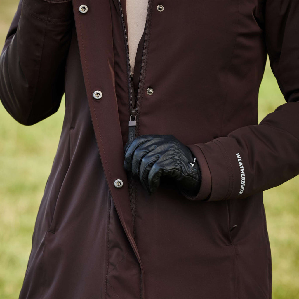 WeatherBeeta Lange Jacke Protect Waterproof Insulated Longline Espresso
