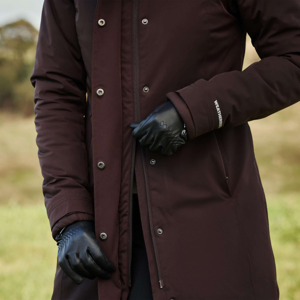 WeatherBeeta Lange Jacke Protect Waterproof Insulated Longline Espresso