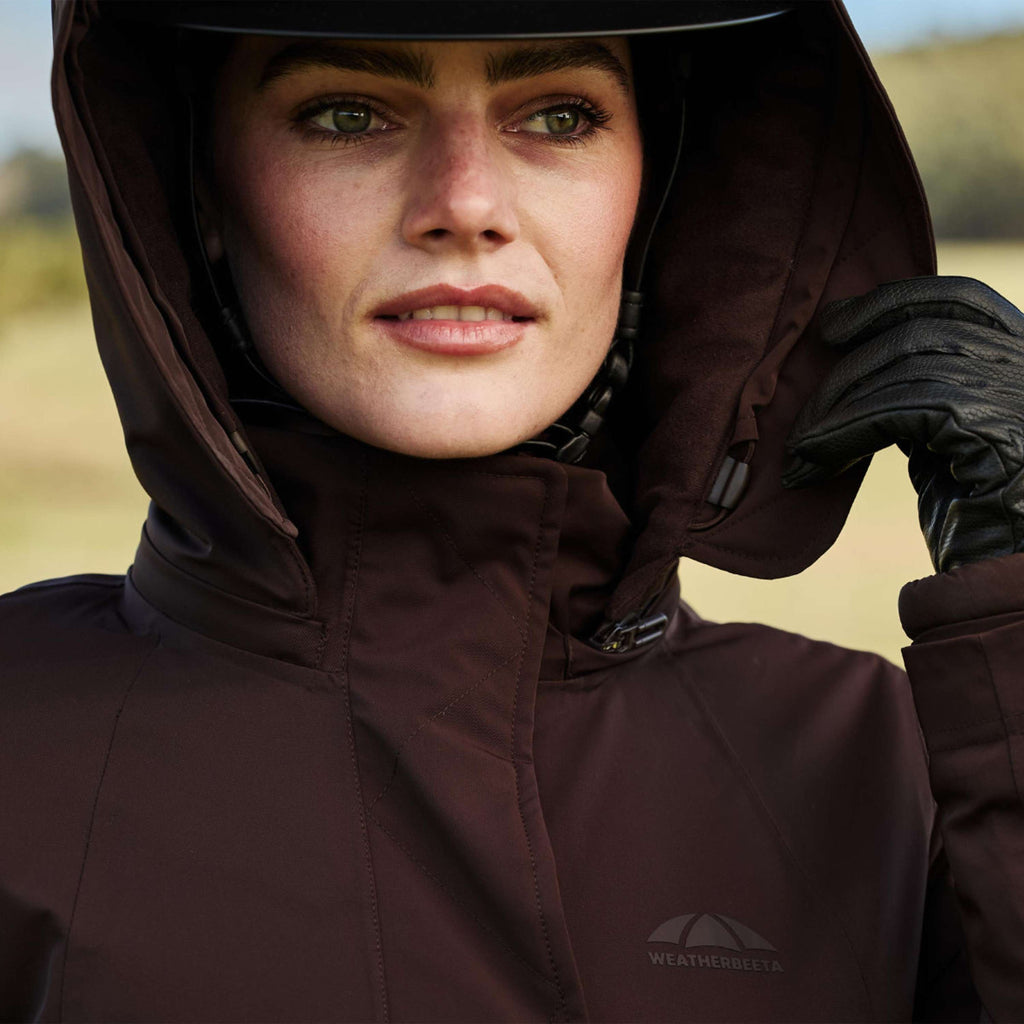WeatherBeeta Lange Jacke Protect Waterproof Insulated Longline Espresso