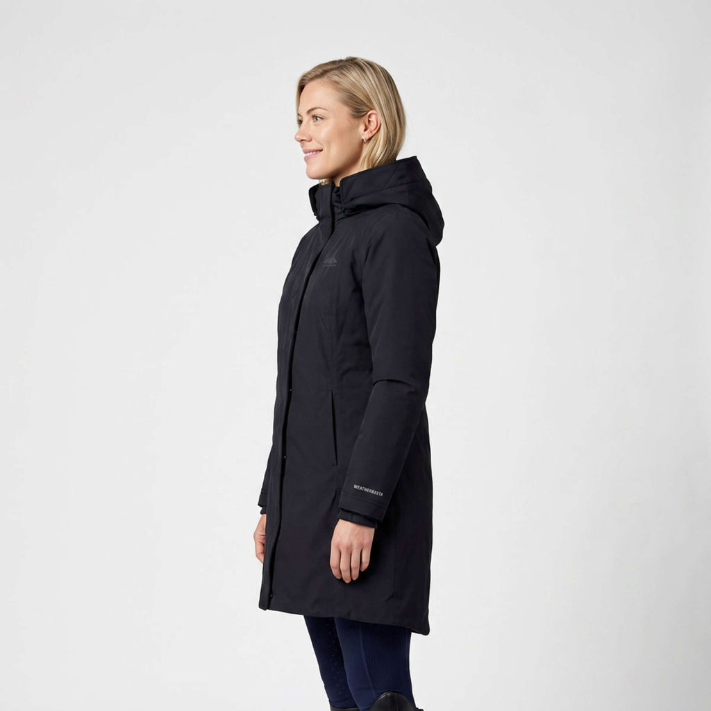 WeatherBeeta Lange Jacke Protect Waterproof Insulated Longline Schwarz