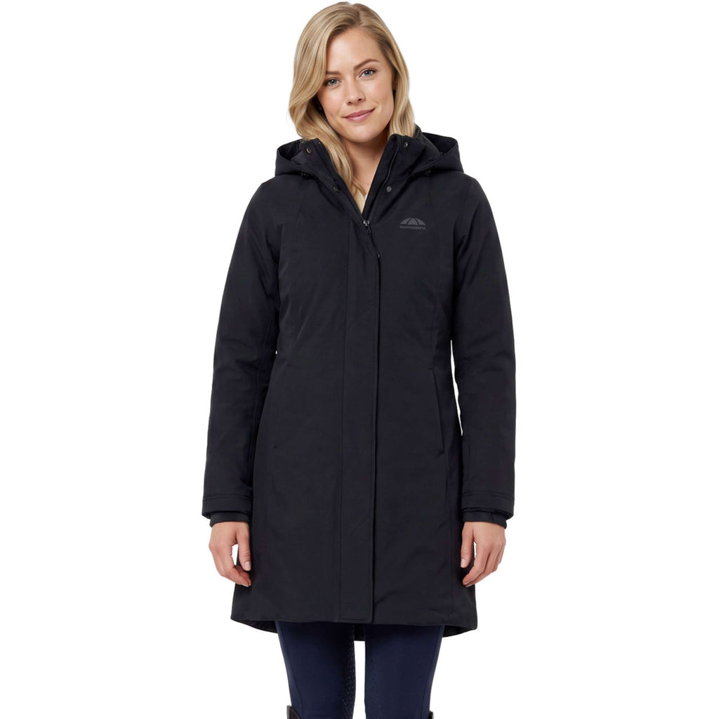 WeatherBeeta Lange Jacke Protect Waterproof Insulated Longline Schwarz