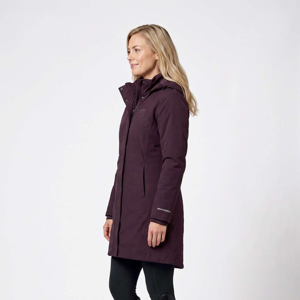 WeatherBeeta Lange Jacke Protect Waterproof Insulated Longline Blackberry
