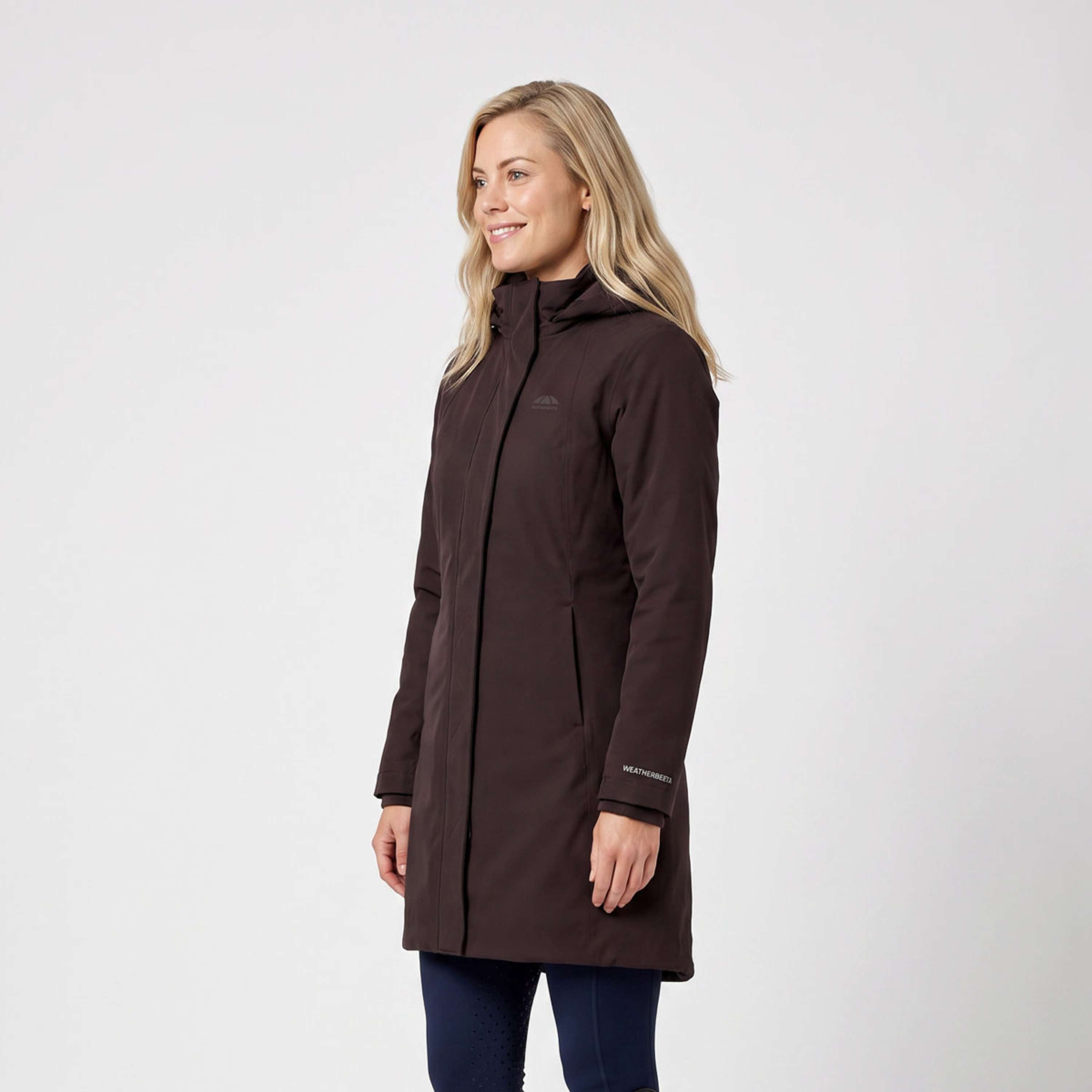 WeatherBeeta Lange Jacke Protect Waterproof Insulated Longline Espresso