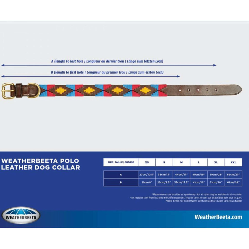 WeatherBeeta Halsband Polo Leder Cowdray/Brown/Pink/Blue/Yellow