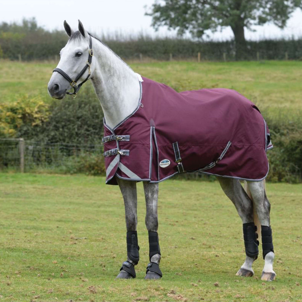 WeatherBeeta Winterdecke ComFiTec Plus Dynamic II Standard Neck Medium 220g Maroon/Grau/Weiß