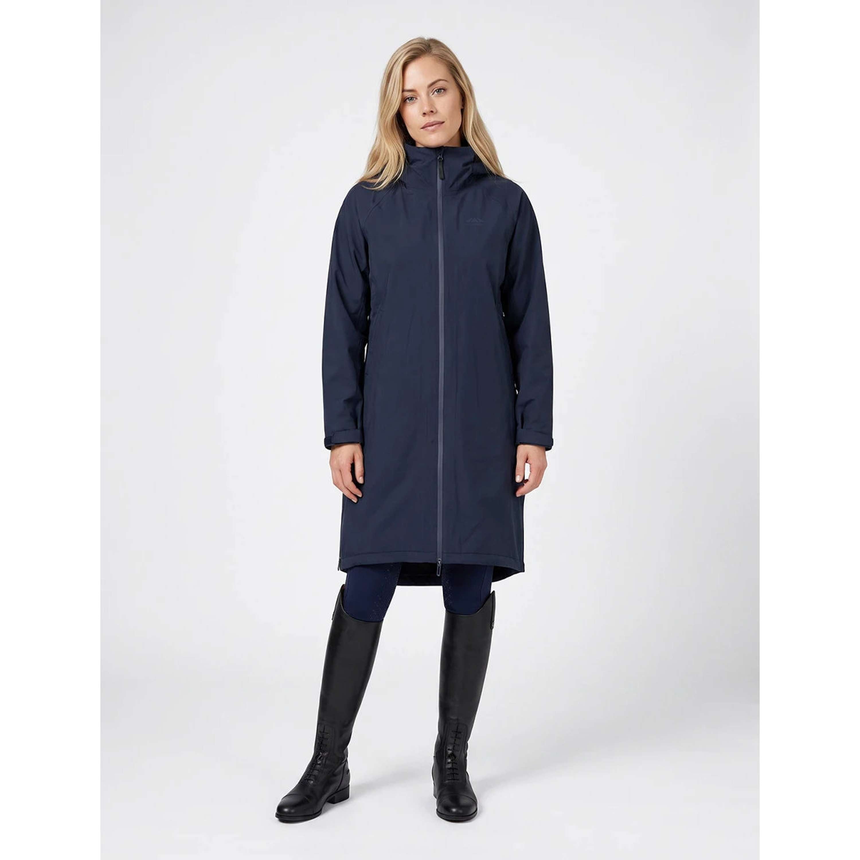 WeatherBeeta Lange Jacke Spectator Waterproof Fleece Lined Navy