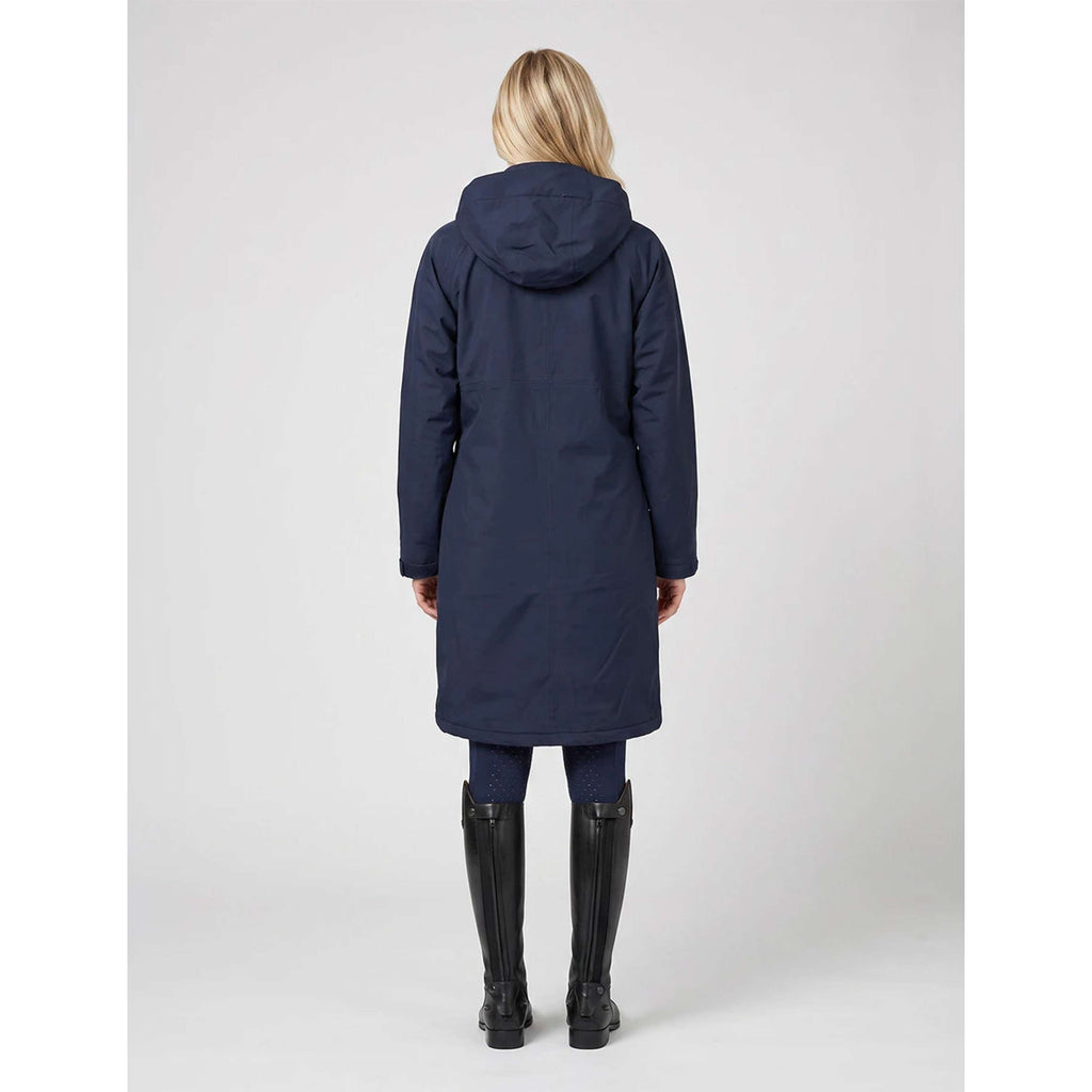 WeatherBeeta Lange Jacke Spectator Waterproof Fleece Lined Navy
