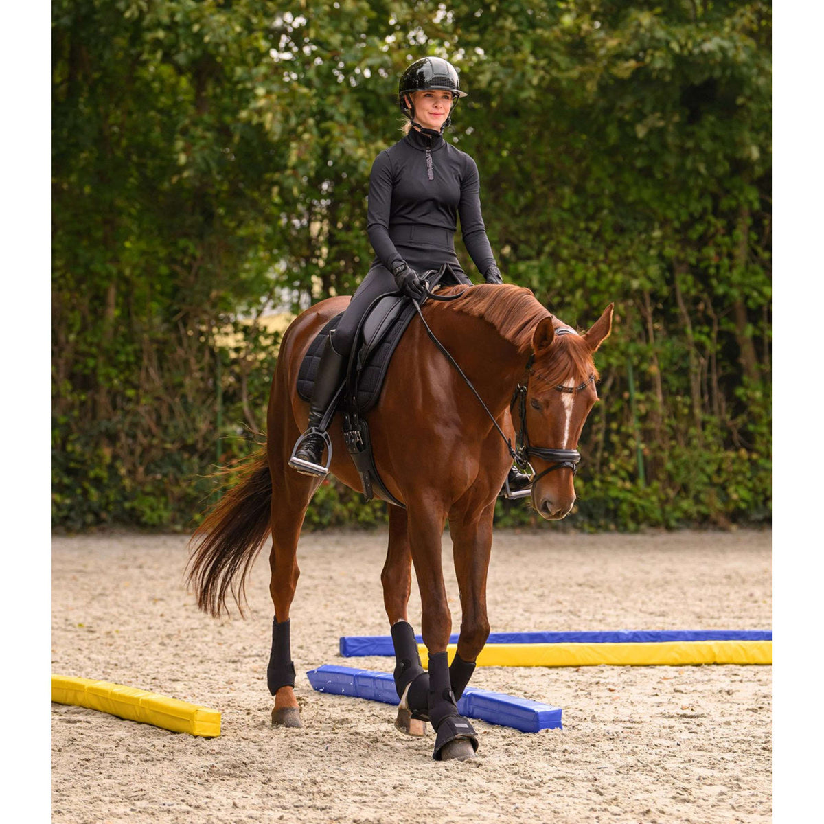 Waldhausen Fundamentbalken Set von 2 Blau/Gelb